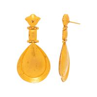 HIGH KARAT GOLD AND ROCK CRYSTAL EARRINGS