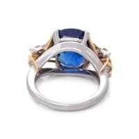 TIFFANY & CO., SCHLUMBERGER, SAPPHIRE AND DIAMOND 'TWO BEES' RING