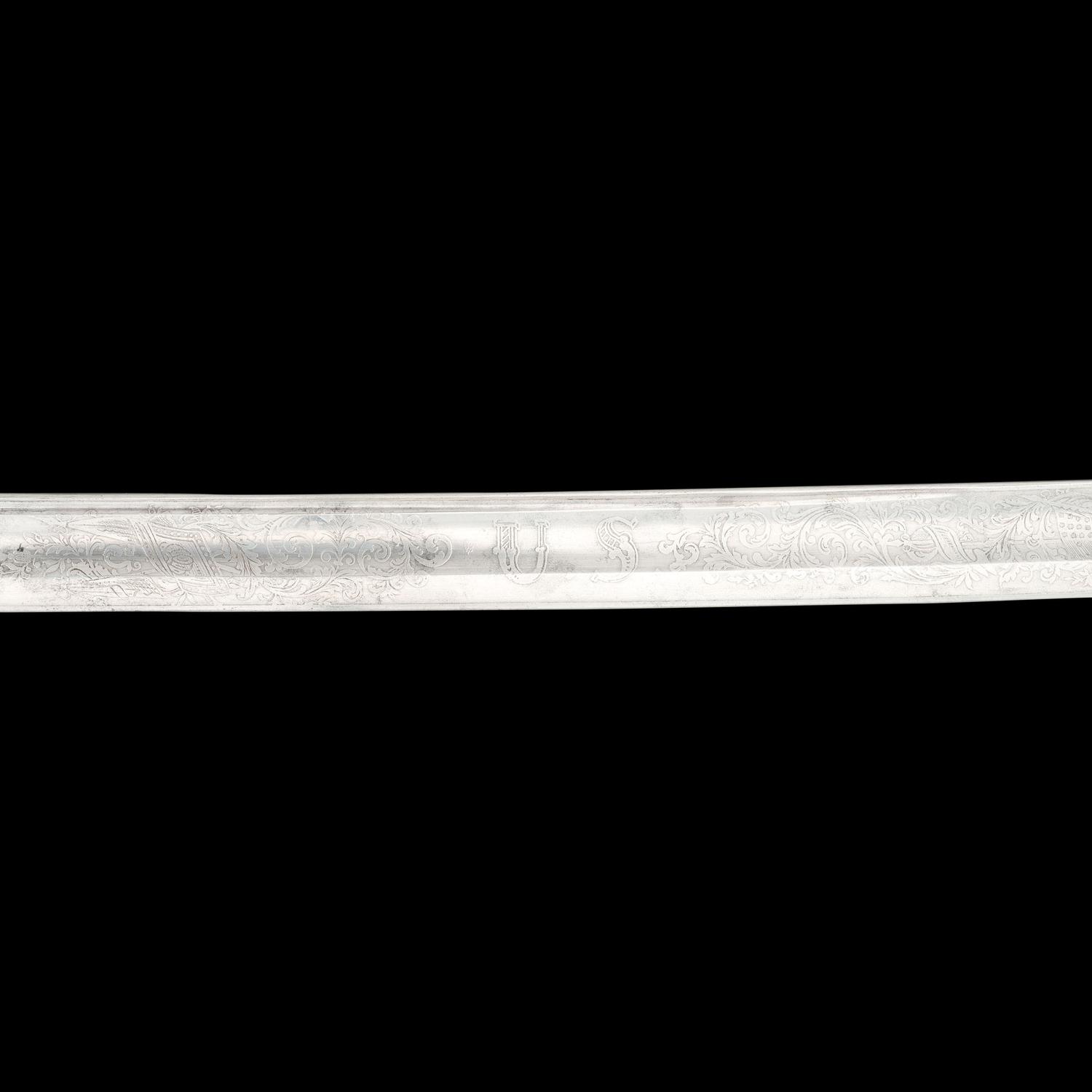 Presentation Imported 1850 Staff & Field Officers Sword of Lt. Hannibal Johnson, Captured at Gettysburg & The Wilderness - Escaped From Prison