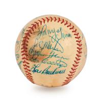 A 1972 Chicago Cubs Team Signed Autograph Baseball (Ernie Banks' Final Season)