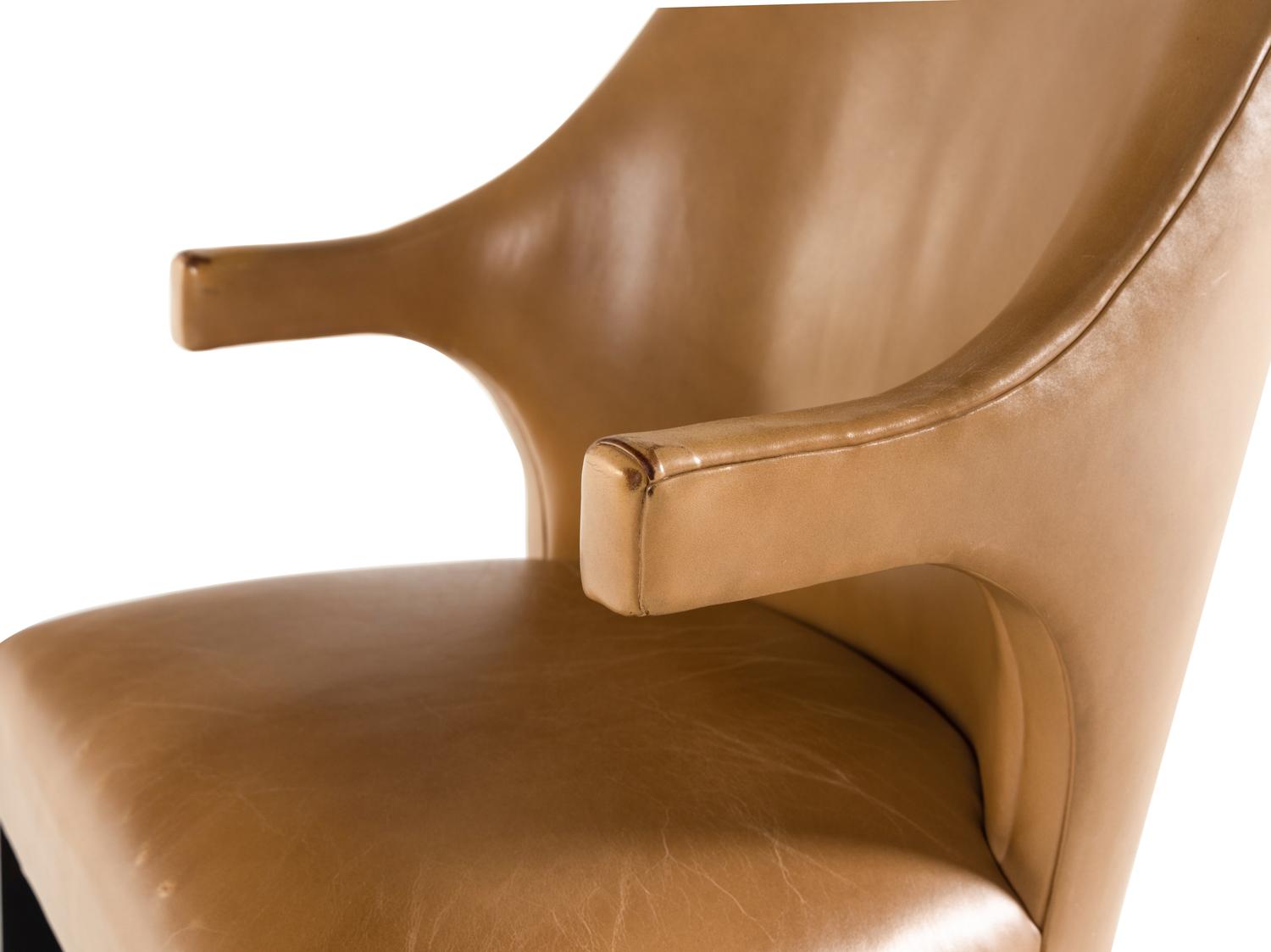 A Dessin Fournir Leather Upholstered Armchair