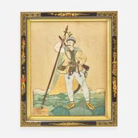 A set of six English dressed portraits of Eastern European military officers early 20th century