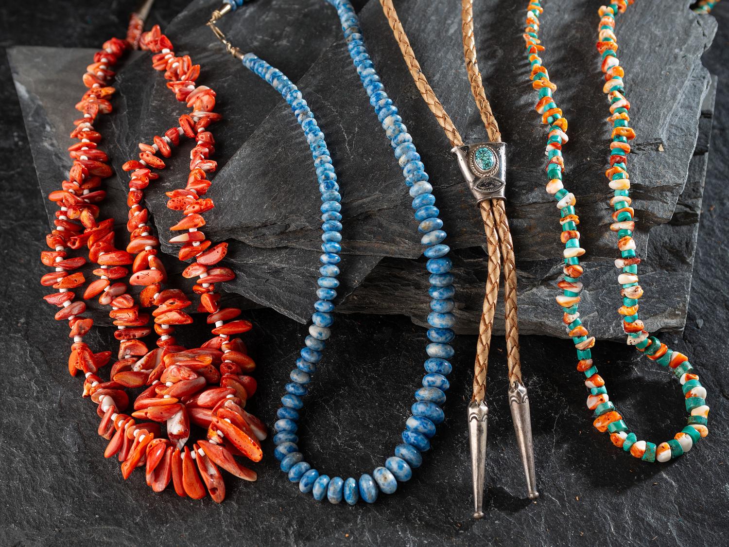 Navajo and Southwestern-style Necklaces and Bolo Tie