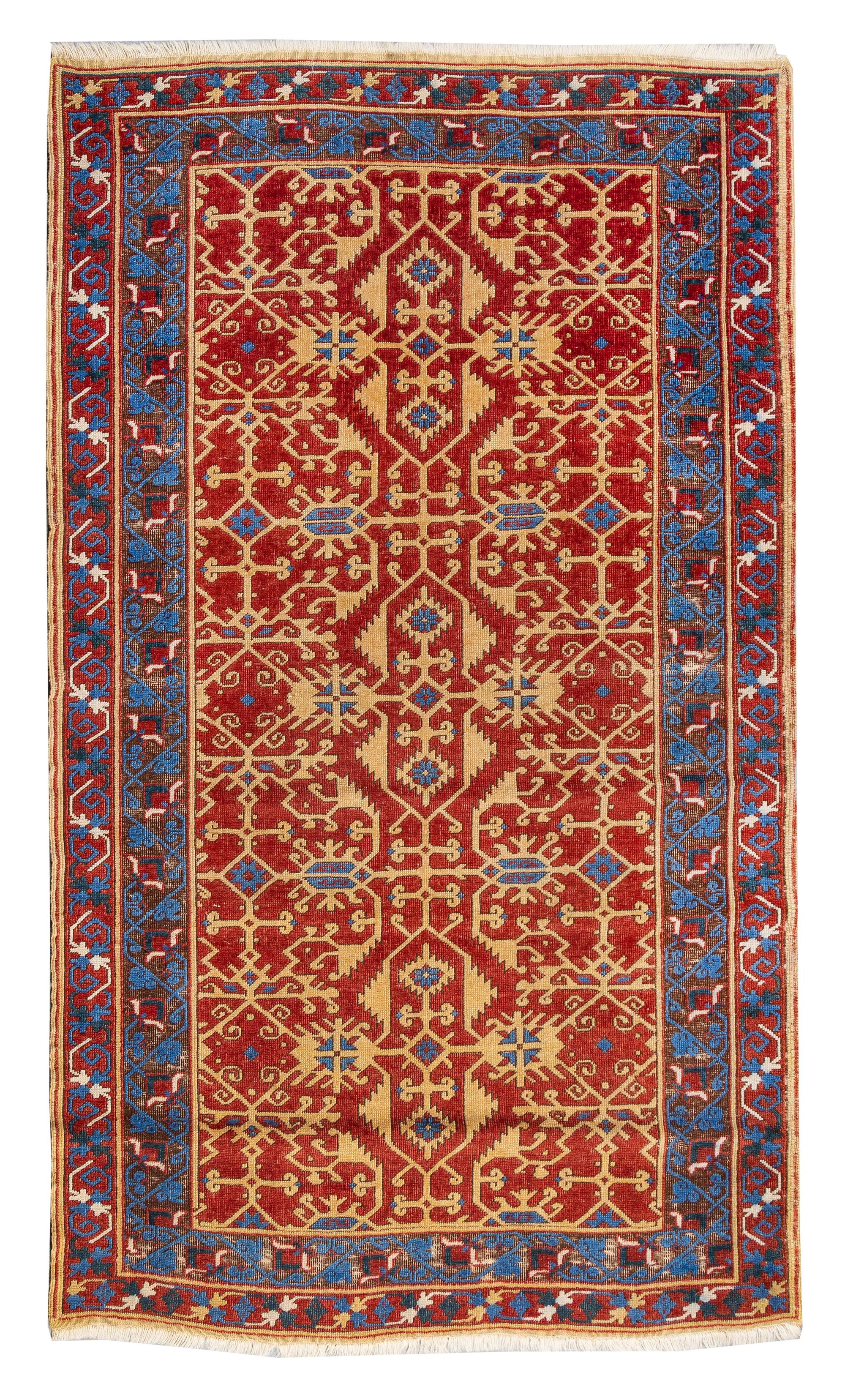 A Kuba Wool "Lotto" Style Rug 6 feet x 3 feet 8 inches. — EAST CAUCASUS, CIRCA 1900