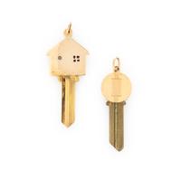 COLLECTION OF YELLOW GOLD KEY CHARMS