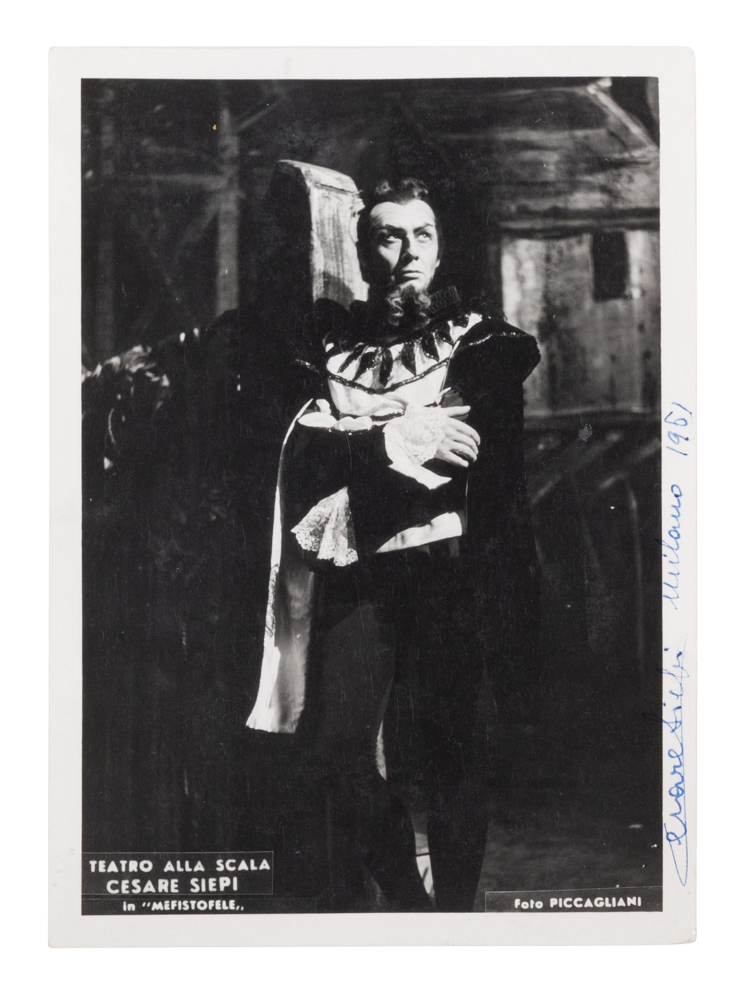 [20TH-CENTURY OPERA SINGERS]. A group of 6 signed photographs of opera singers from the 1950s-1960s, comprising images of: