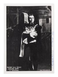 [20TH-CENTURY OPERA SINGERS]. A group of 6 signed photographs of opera singers from the 1950s-1960s, comprising images of: