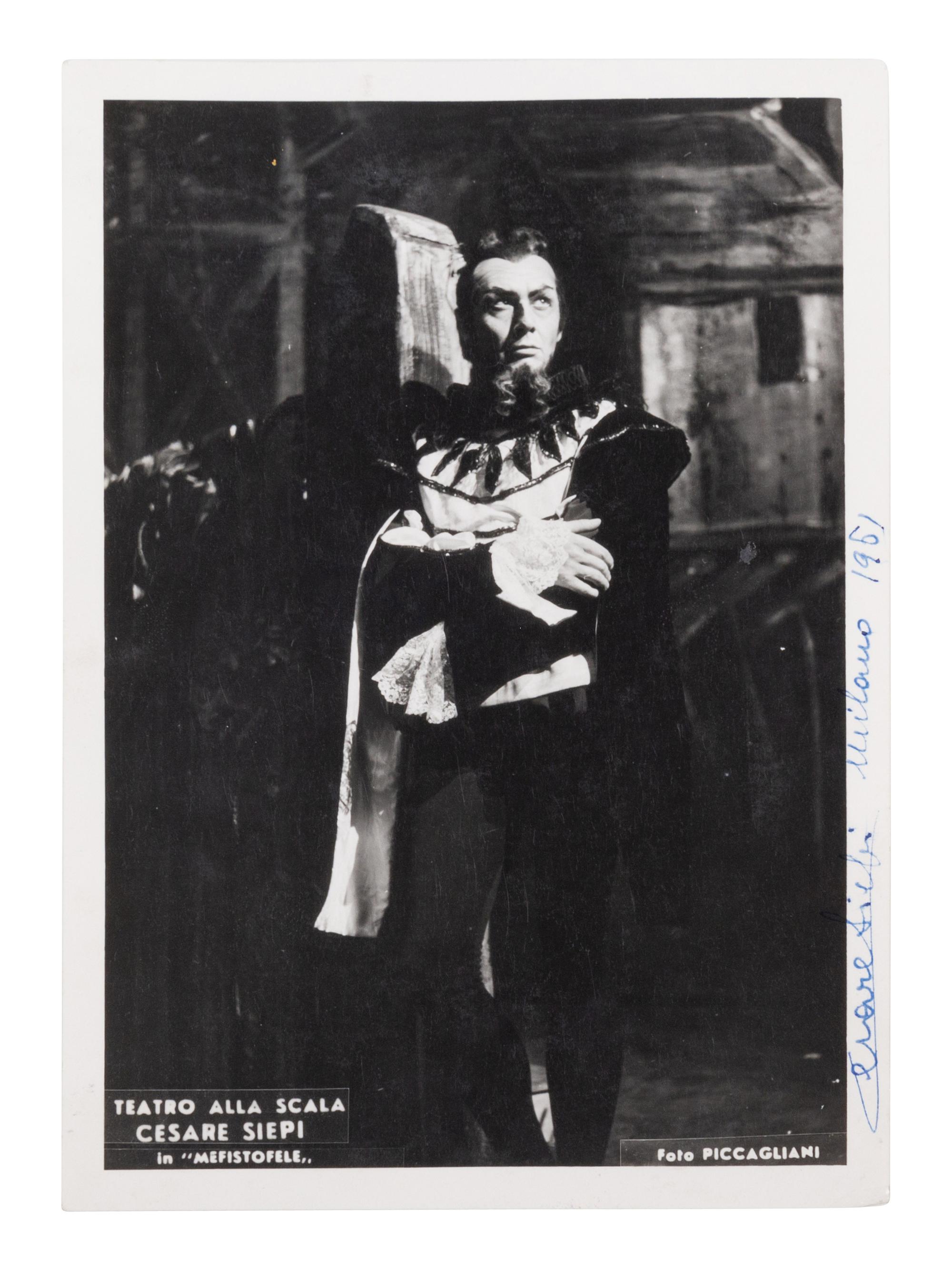 [20TH-CENTURY OPERA SINGERS]. A group of 6 signed photographs of opera singers from the 1950s-1960s, comprising images of: