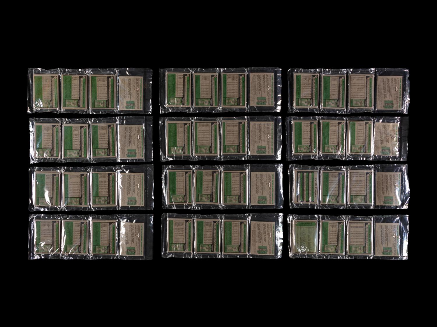 A Box of 24 Unopened 1979 Topps Baseball Card Rack Packs with Multiple Hall of Famers and Notable Visible – Possible Ozzie Smith Rookie Cards