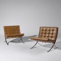 Barcelona chairs, pair, 1929 / c.1975 for Knoll International Germany / USA