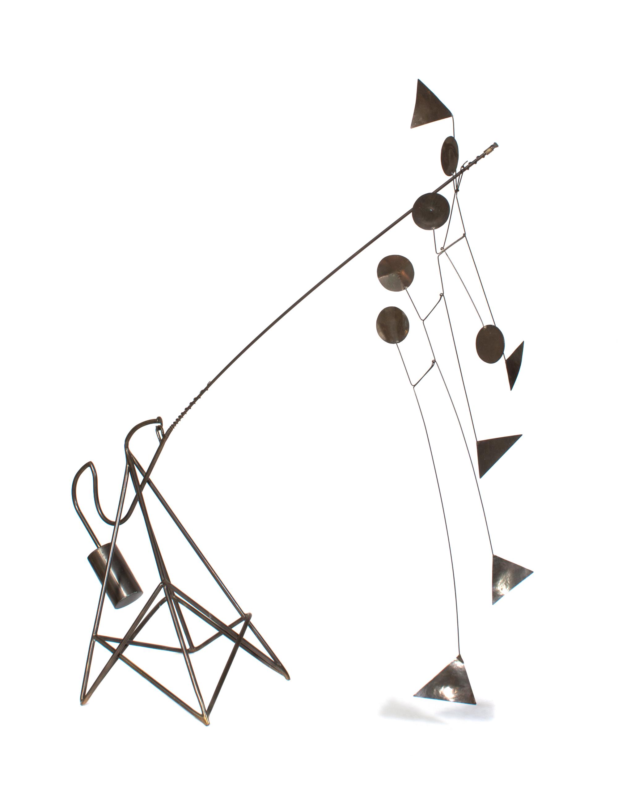 A Brass Standing Kinetic Sculpture Height 68 inches. — 20TH CENTURY