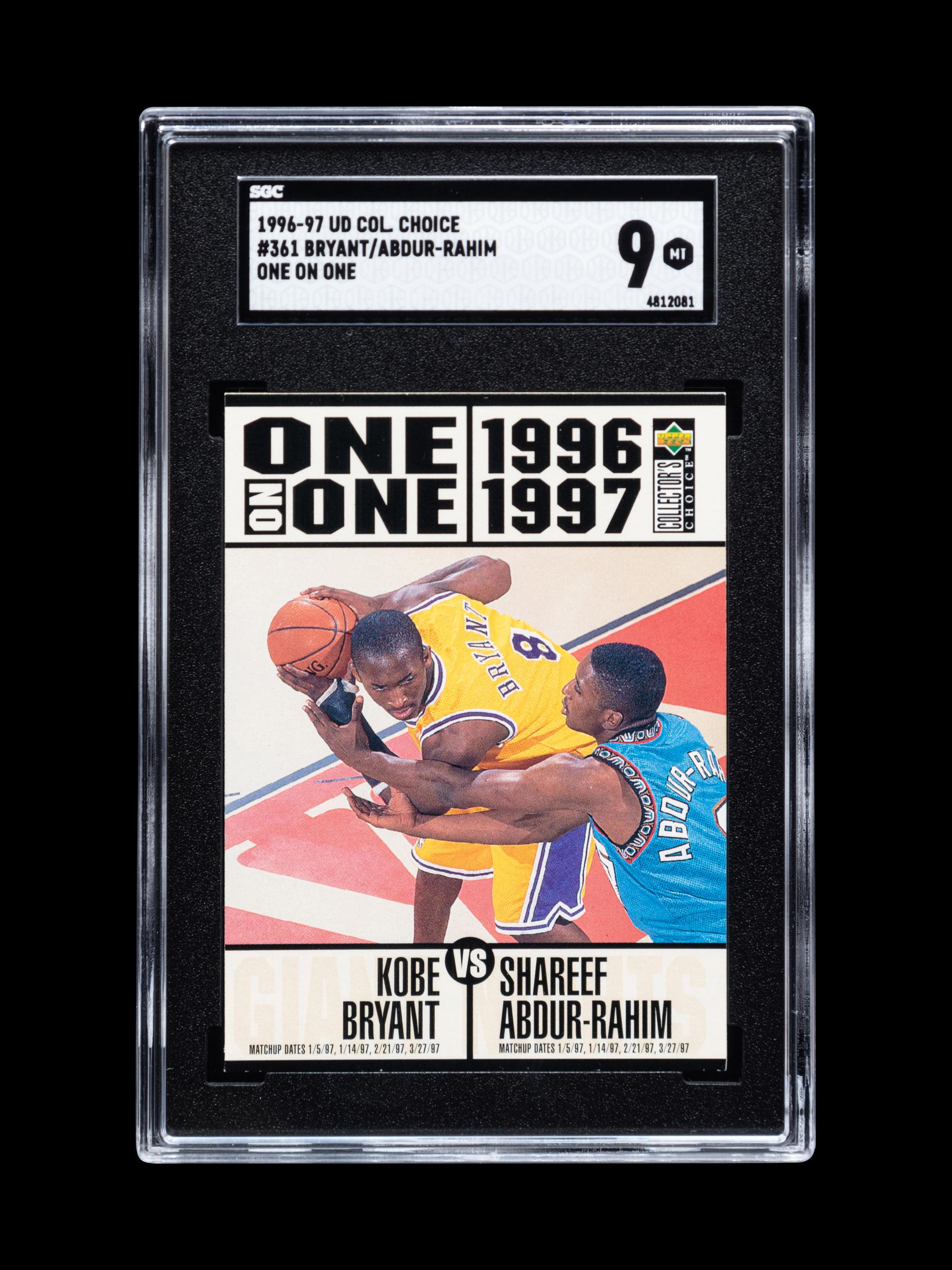 A Group of 1996-97 Upper Deck Collector's Choice Kobe Bryant Rookie Basketball Cards,
