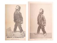 [POLITICS]. A group of 2 broadsides, including Who's a Democrat! Chicago: Colored Division, Republican National Committee, ca 1930s.