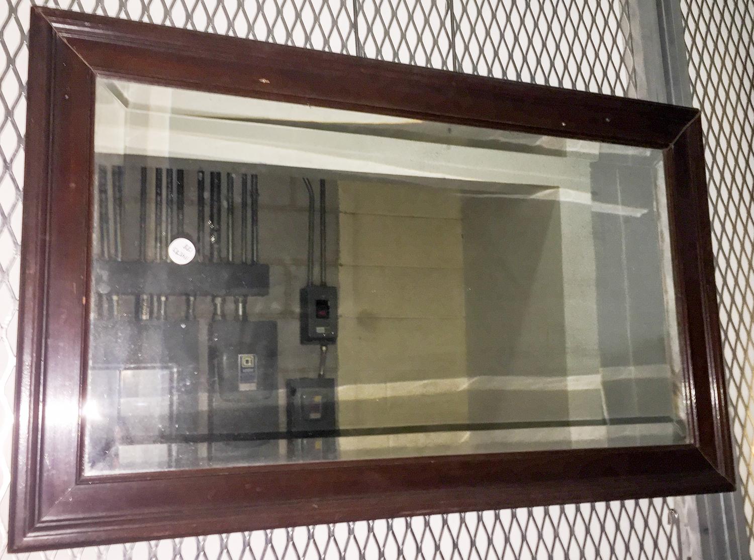 An American Mahogany Mirror Height 20 3/4 x width 34 1/2 inches.