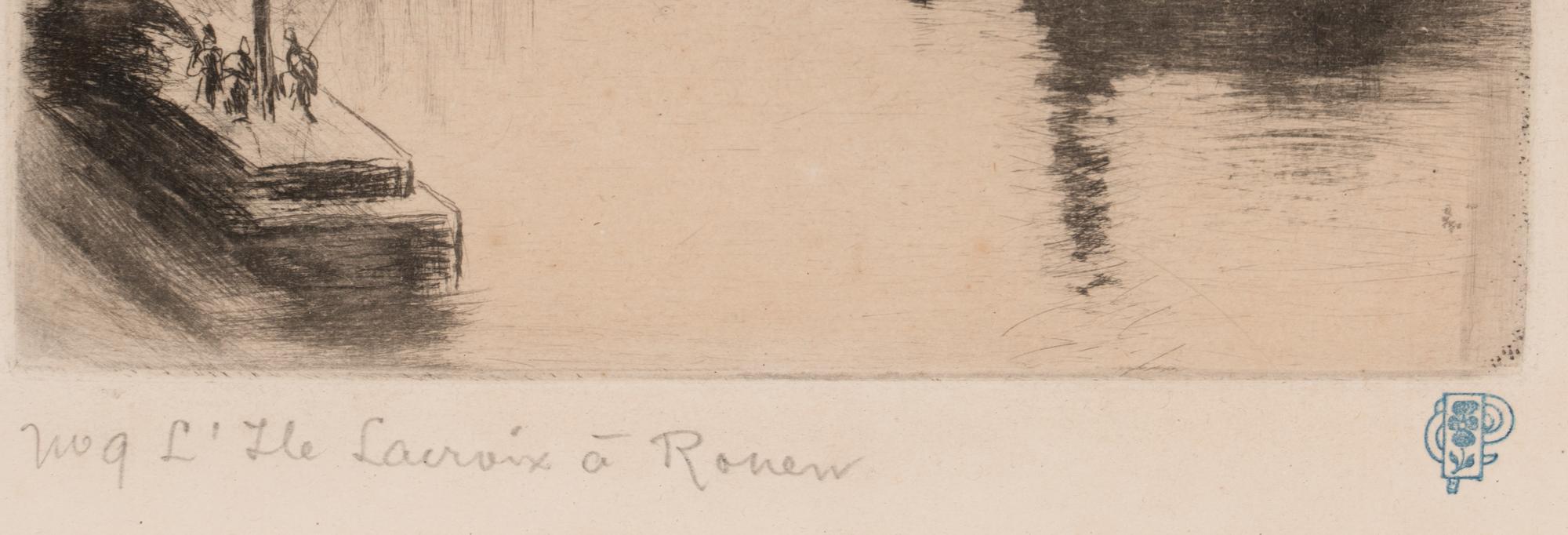 L’île Lacroix, Rouen, 1887; printed 1907 (second state)