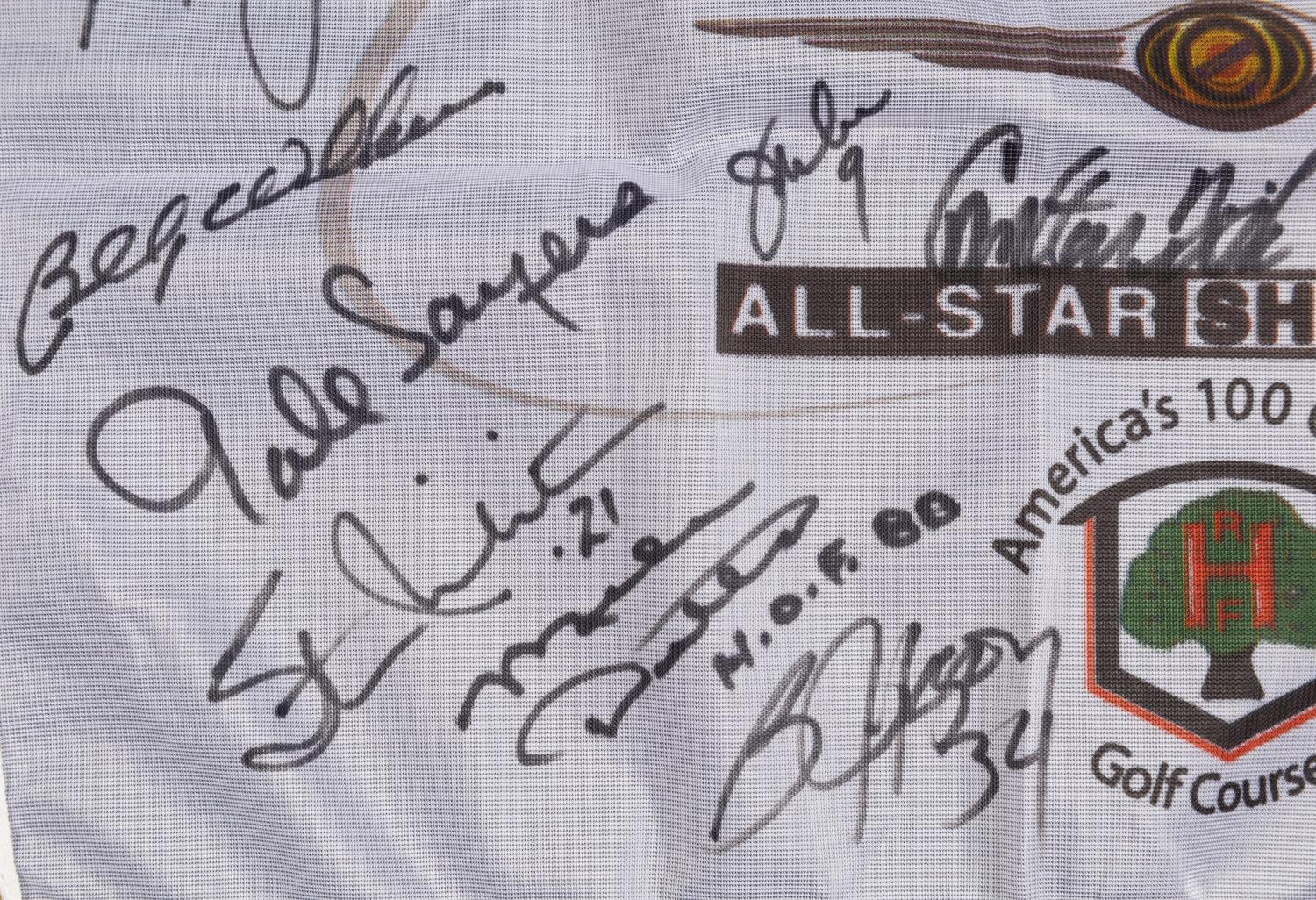 A 2004 Chrysler All-Star Golf Shootout Signed Autograph Golf Flag Including Michael Jordan (Beckett Authentication Services Letter)