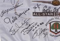 A 2004 Chrysler All-Star Golf Shootout Signed Autograph Golf Flag Including Michael Jordan (Beckett Authentication Services Letter)