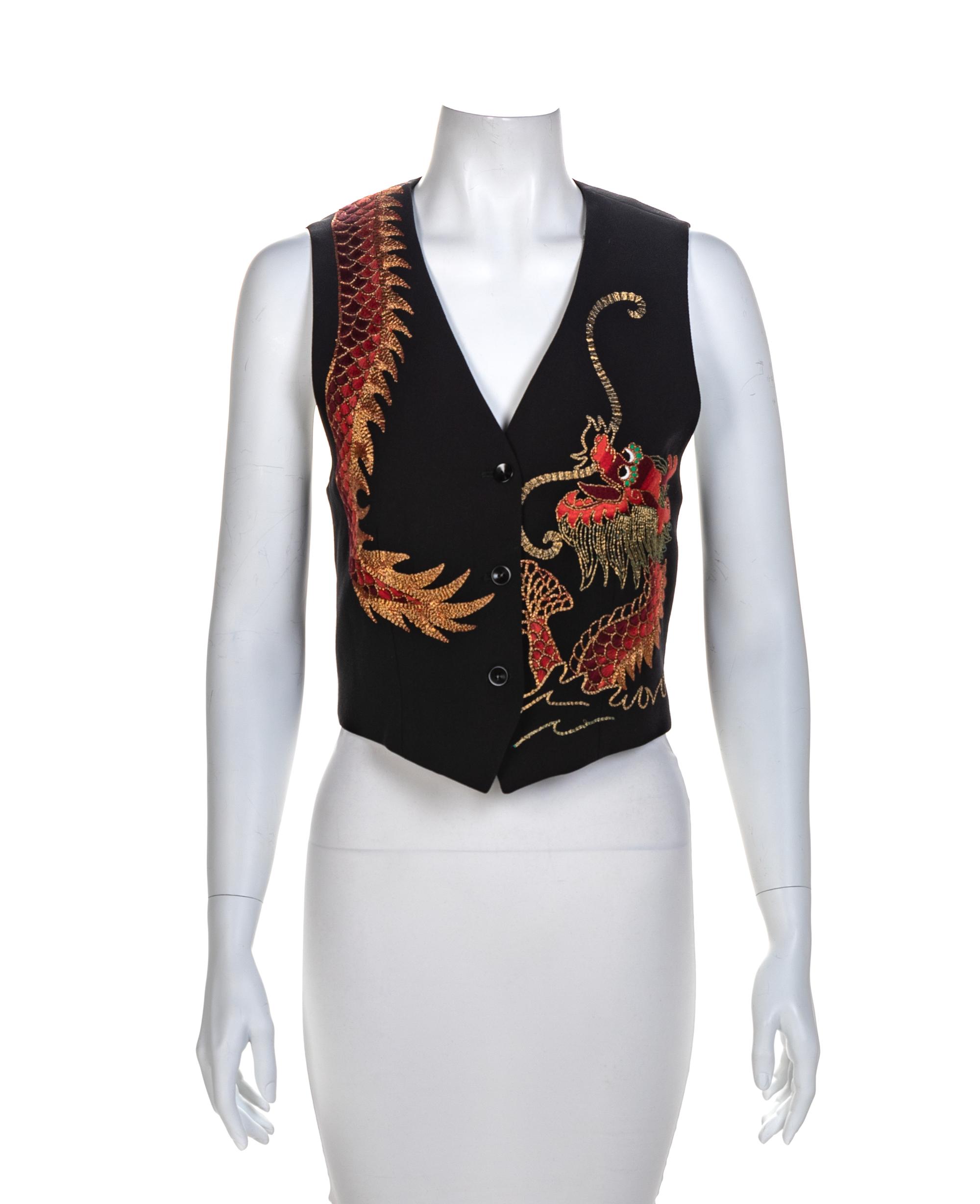 Emanuel Ungaro Dragon Vest, 1980-90s Size label: 6