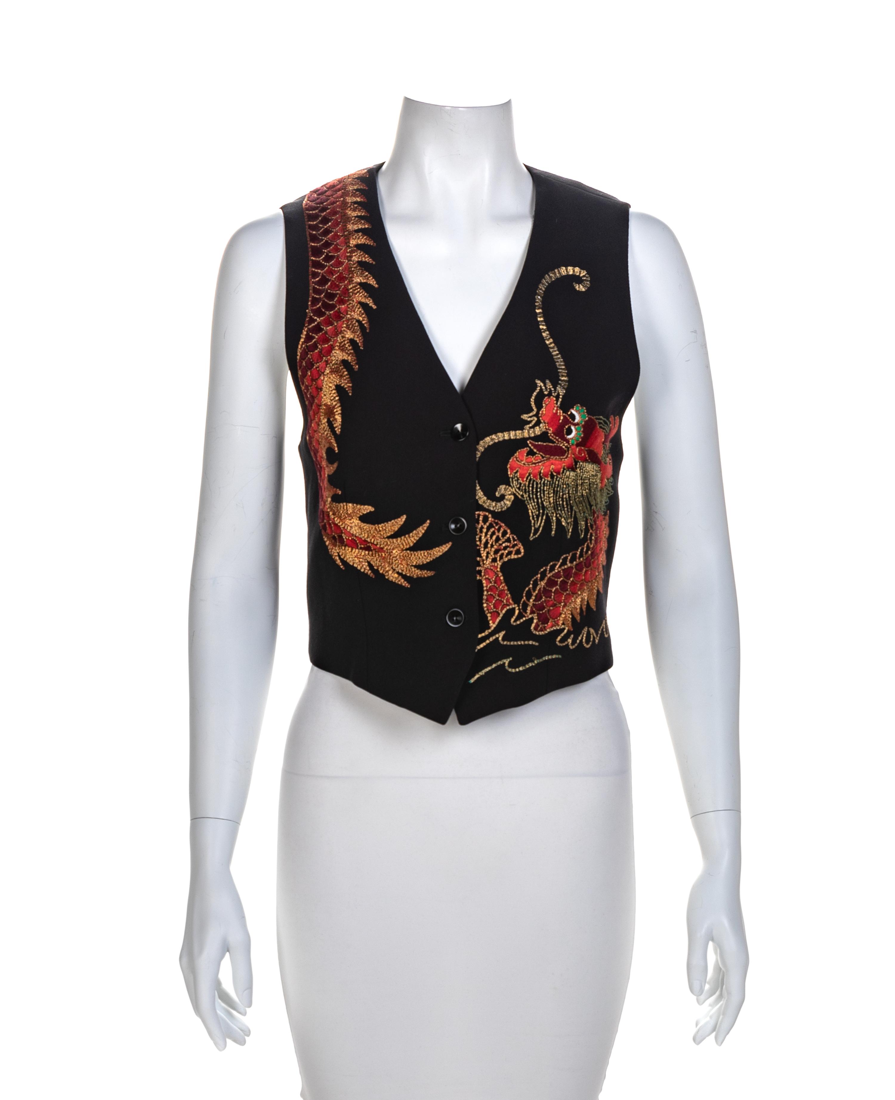Emanuel Ungaro Dragon Vest, 1980-90s Size label: 6