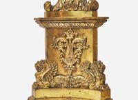 A Pair of Charles X Gilt Bronze Five-Light Candelabra