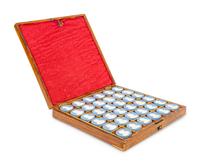 A Cased Set of Wedgwood Jasperware Portrait Medallions, Sovereigns of England
