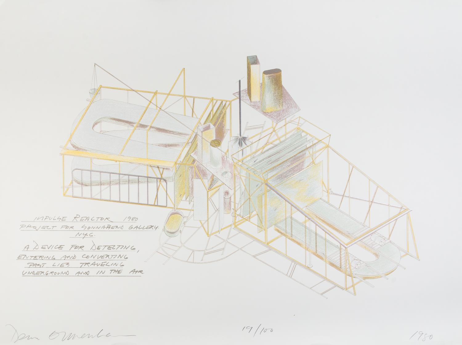 Dennis Oppenheim, (American, 1938-2011), A Device for Converting a Chilling Underground Wind Into Memory, A Station for Detaining and B