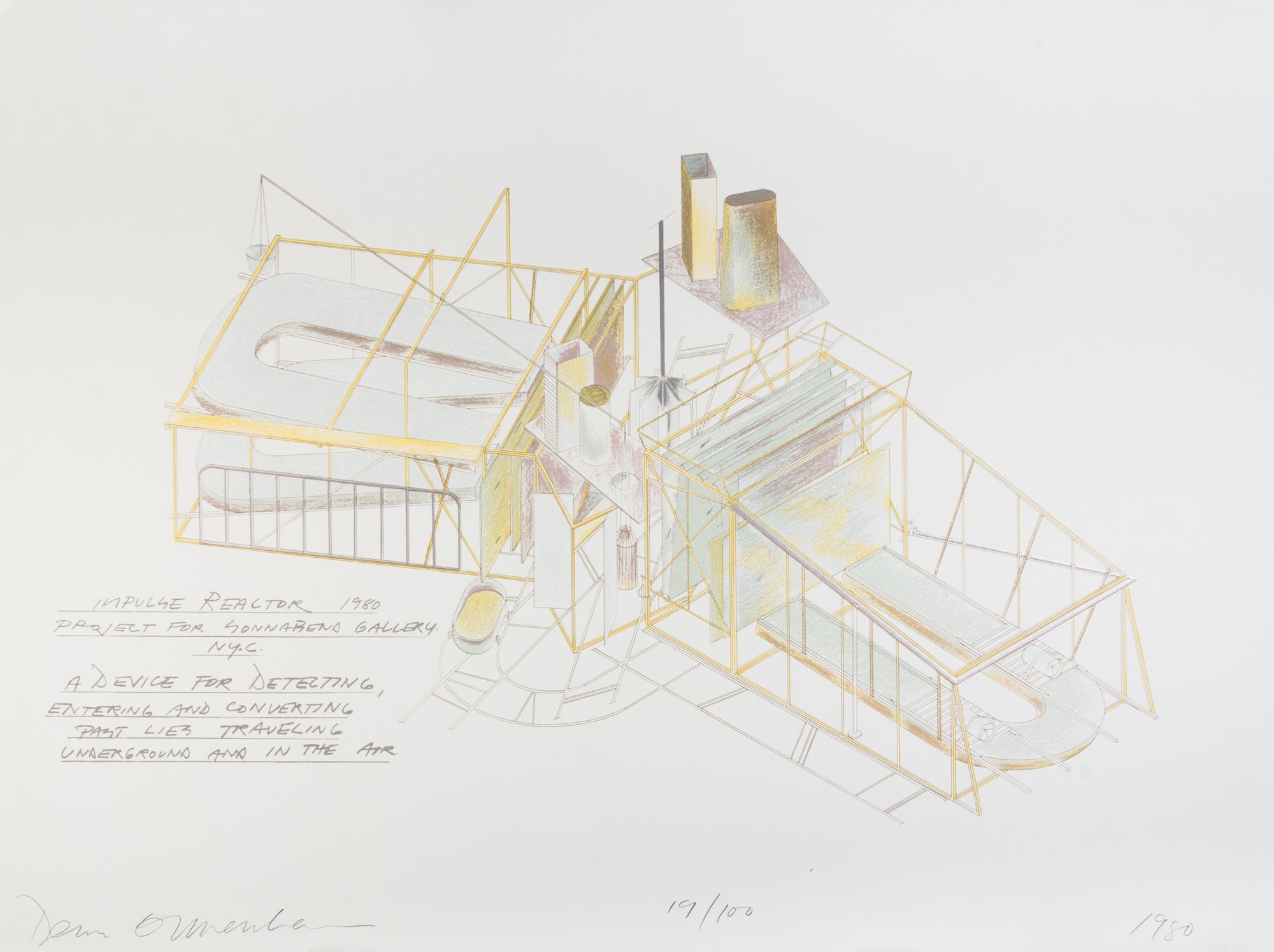 Dennis Oppenheim, (American, 1938-2011), A Device for Converting a Chilling Underground Wind Into Memory, A Station for Detaining and B