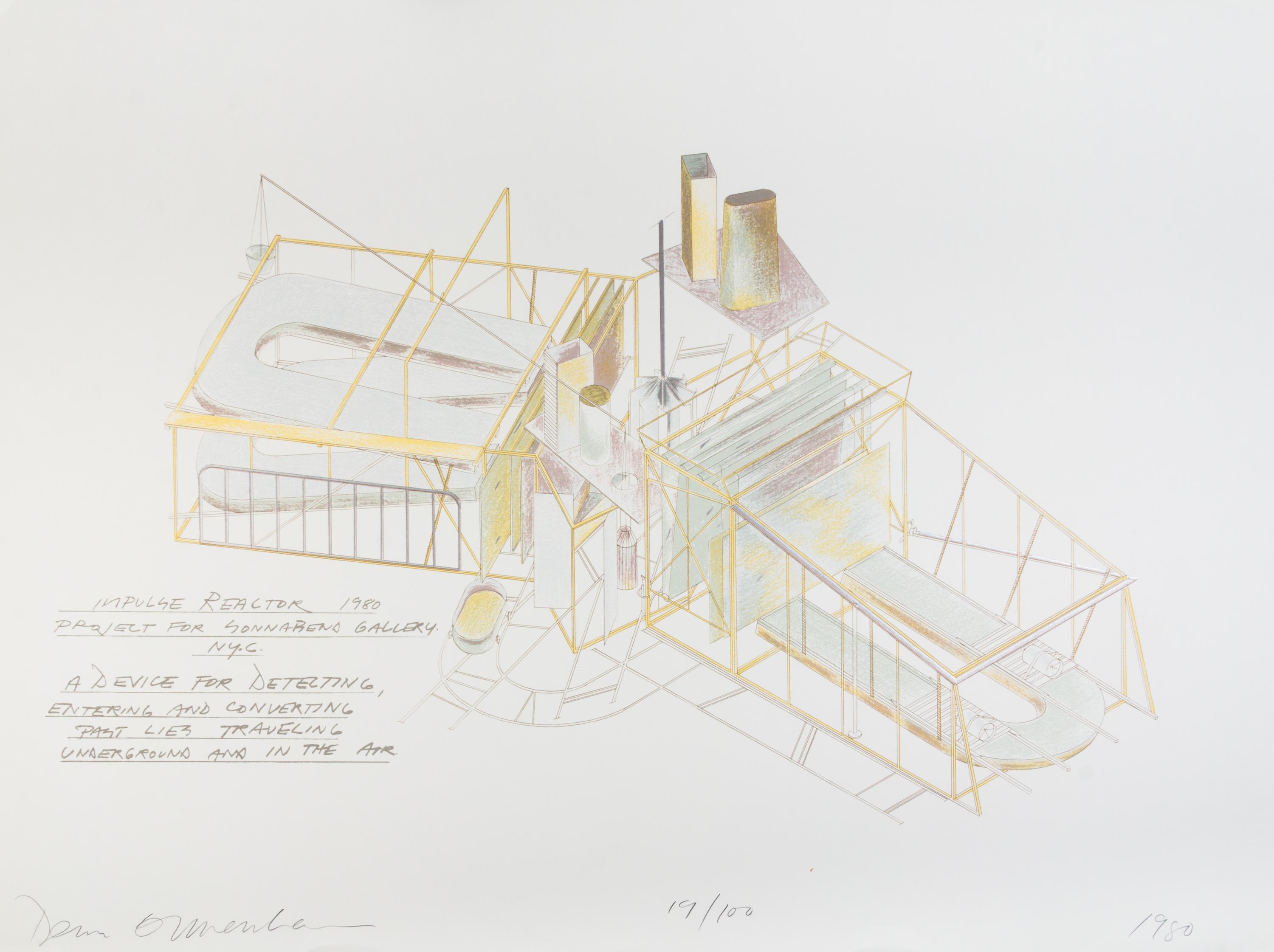 Dennis Oppenheim, (American, 1938-2011), A Device for Converting a Chilling Underground Wind Into Memory, A Station for Detaining and B