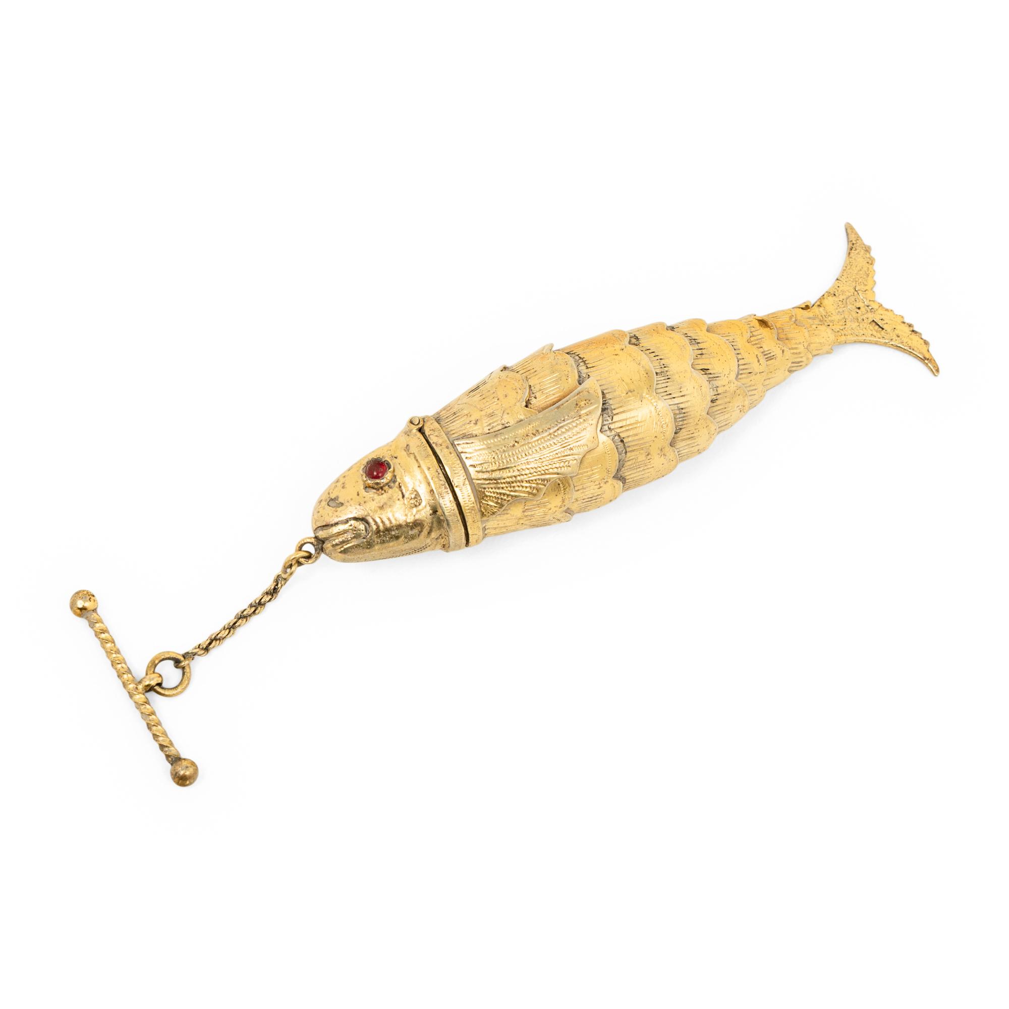 A Dutch Silver-Gilt Articulated Fish