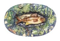 A French Palissy Ware Trompe L'oeil Oval Bowl Width 15 3/4 inches. — PROBABLY VICTOR BARBIZET, CIRCA 1880