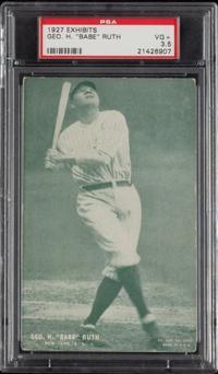 A 1927 Exhibits Babe Ruth Baseball Card (PSA 3.5 VG+)