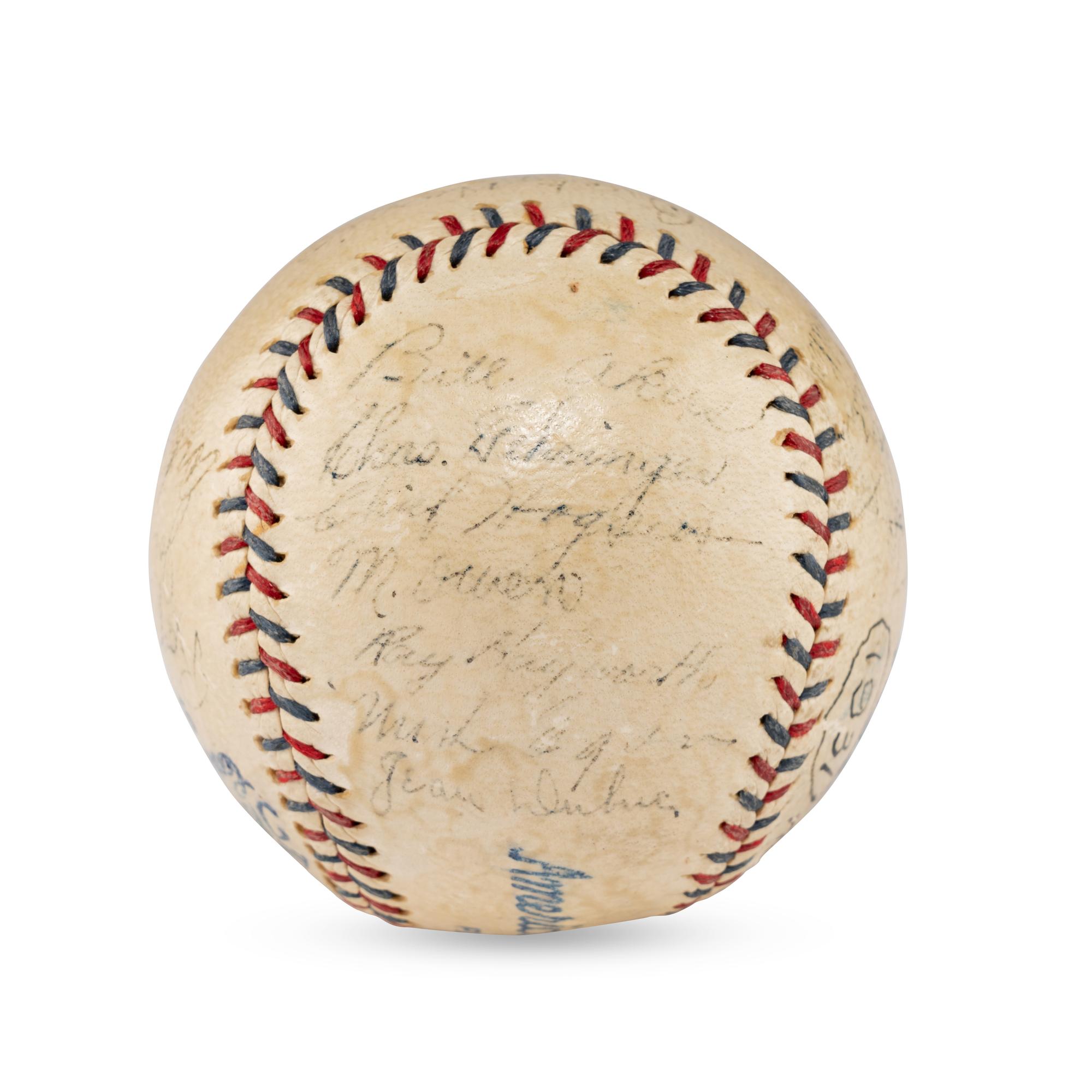 A 1931 Detroit Tigers Team Signed Autograph Baseball (JSA Auction Letter),
