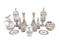 A Group of Hand-Painted Portuguese Pottery Articles