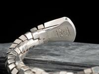 Sterling Silver Pixelated Twisted Cuff Bracelet