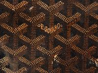 GOYARD, ANTIQUE GOYARDINE STEAMER TRUNK