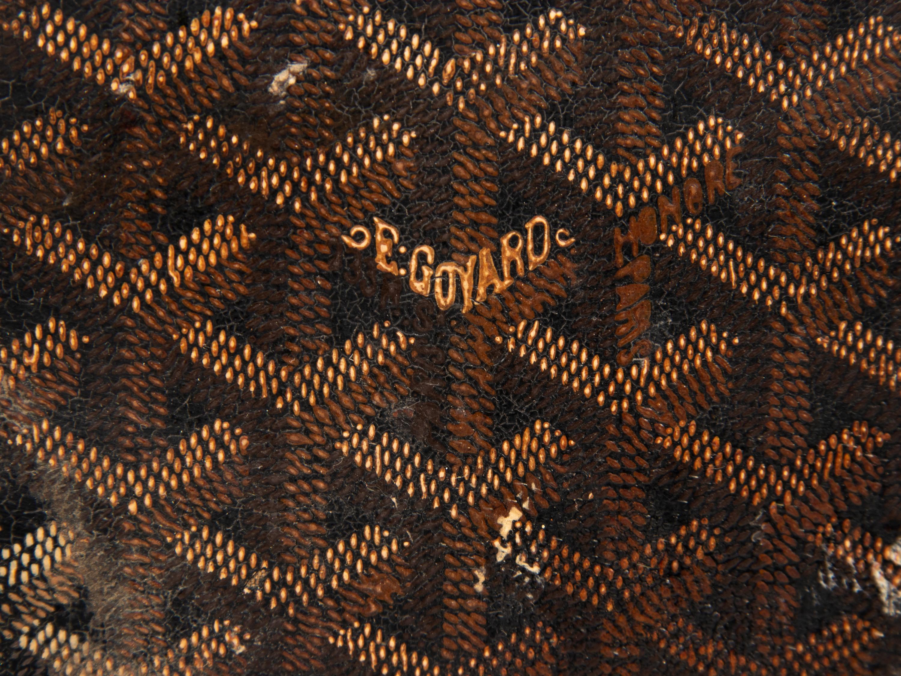 GOYARD, ANTIQUE GOYARDINE STEAMER TRUNK