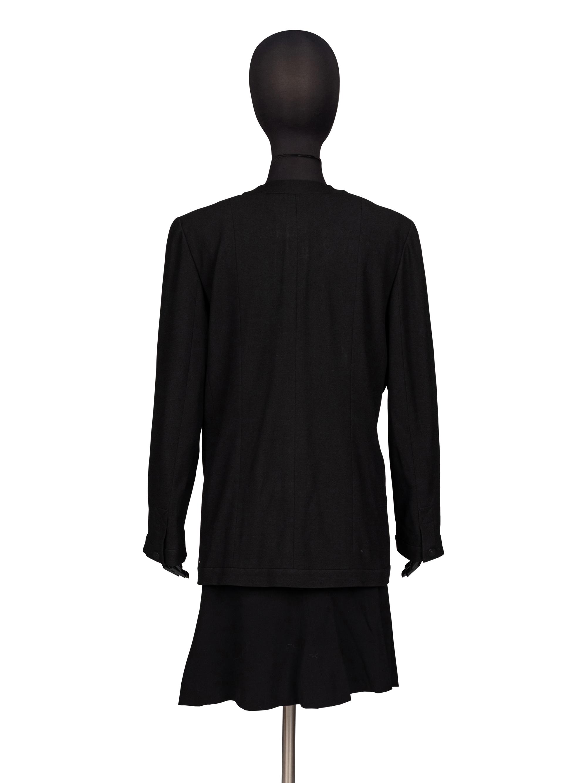 Chanel, Black Crêpe Skirt Suit