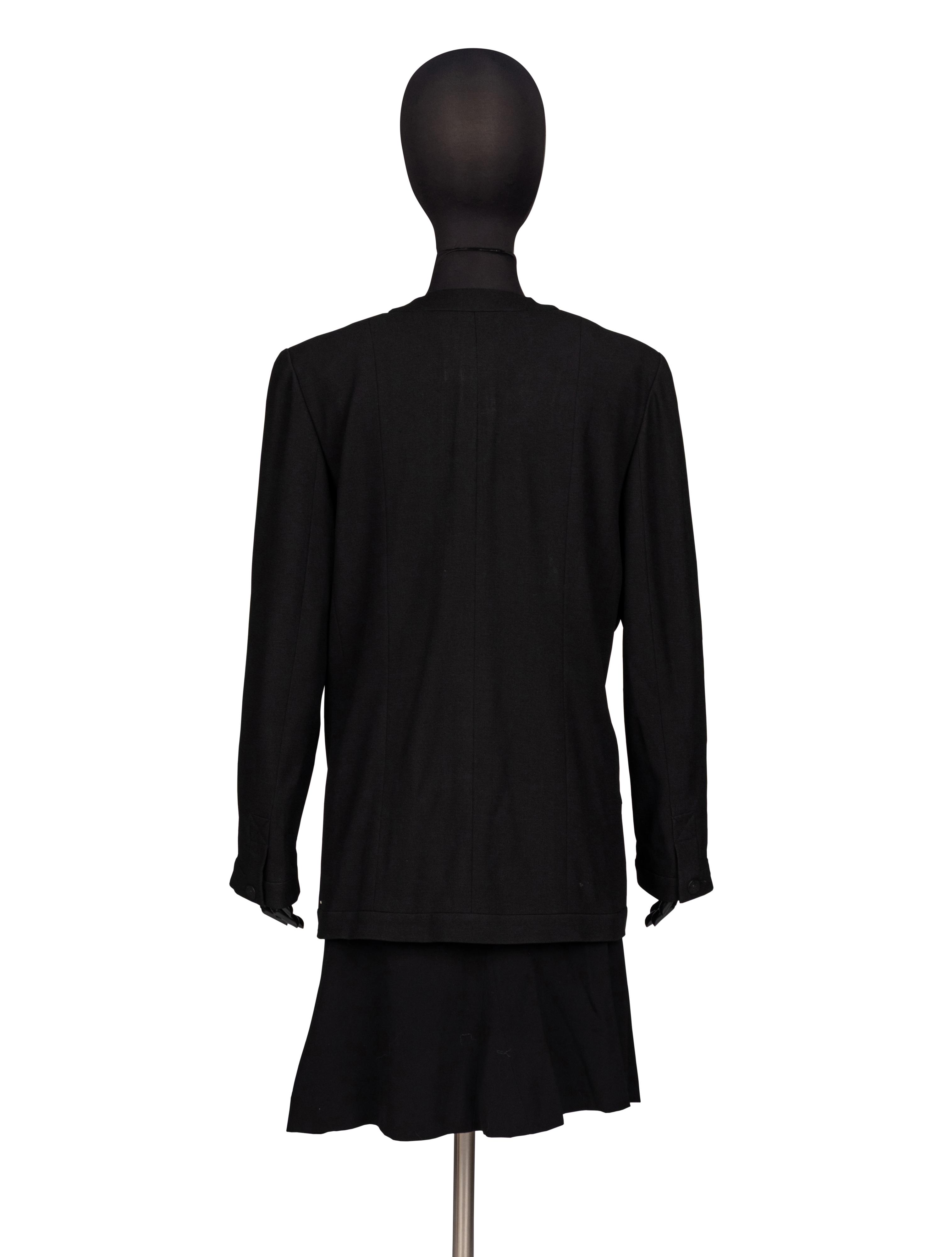 Chanel, Black Crêpe Skirt Suit