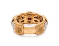 ROBERTO COIN, BICOLOR GOLD AND DIAMOND 'APPASSIONATA' RING