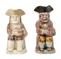 A Ralph Wood-Type Long Face Toby Jug and Another Toby Jug