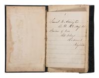 [CIVIL WAR]. Civil War diary identified to Samuel W. Armington, Co. D, 15th Massachusetts Volunteers, POW Bell Island, Richmond, VA.