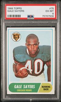 A Group of 1960s Dick Butkus and Gale Sayers PSA Graded Football Cards,