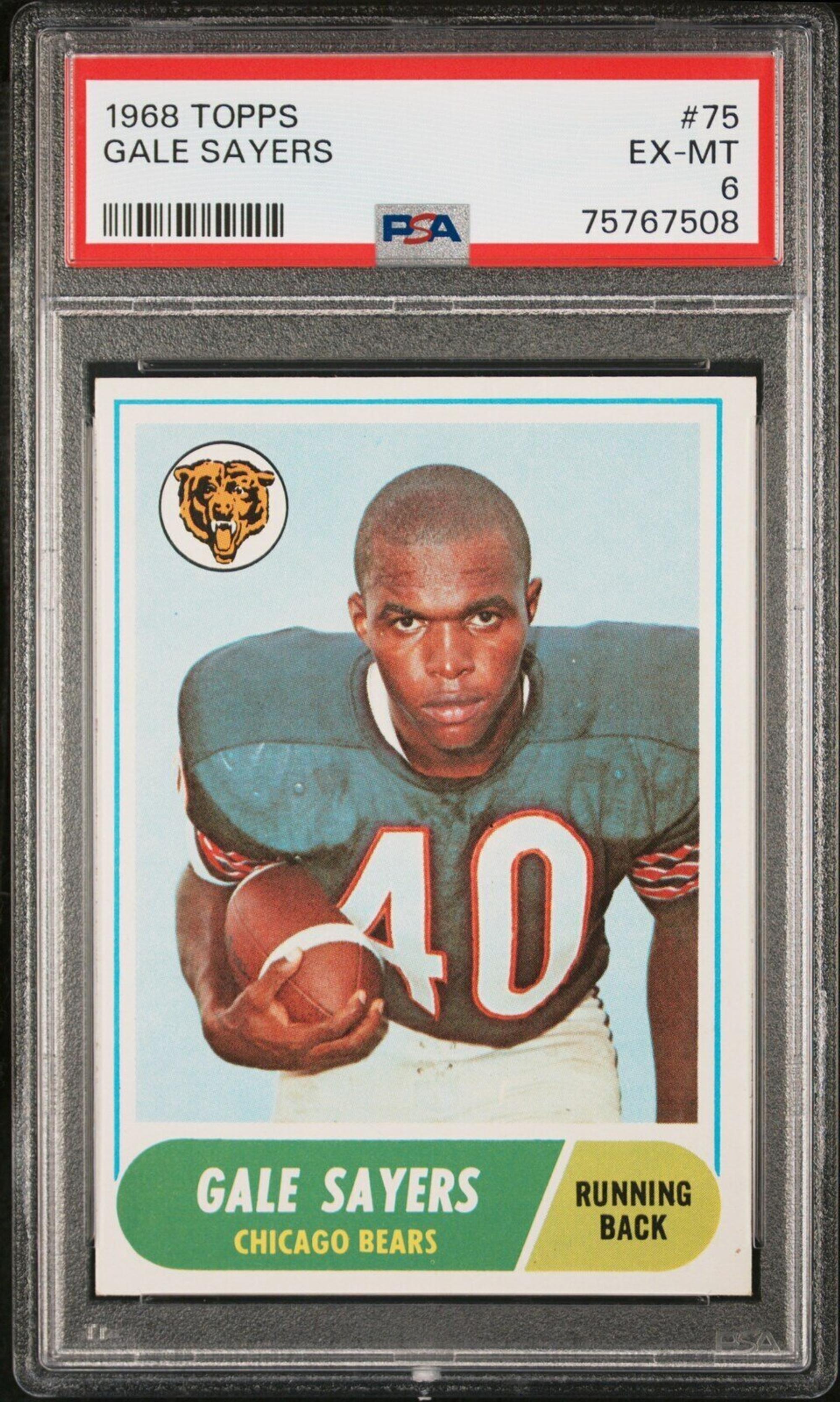 A Group of 1960s Dick Butkus and Gale Sayers PSA Graded Football Cards,