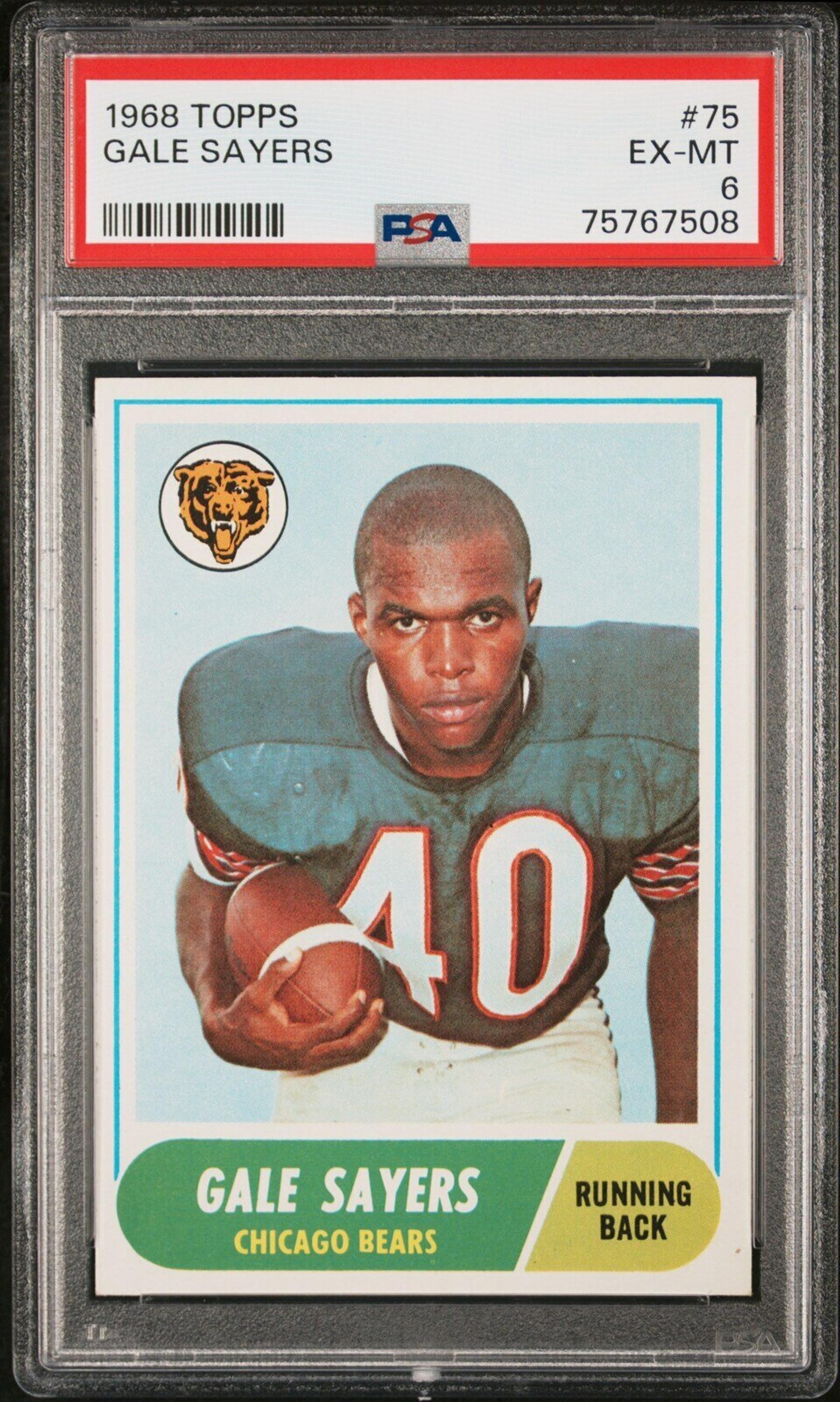 A Group of 1960s Dick Butkus and Gale Sayers PSA Graded Football Cards,