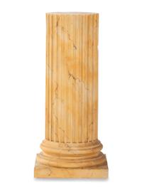 A Faux Marble Columnar Pedestal
