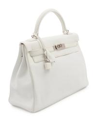 Hermès White Leather 32cm Kelly Bag, 2004