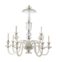 A George III Style Cut Glass Nine-Light Chandelier