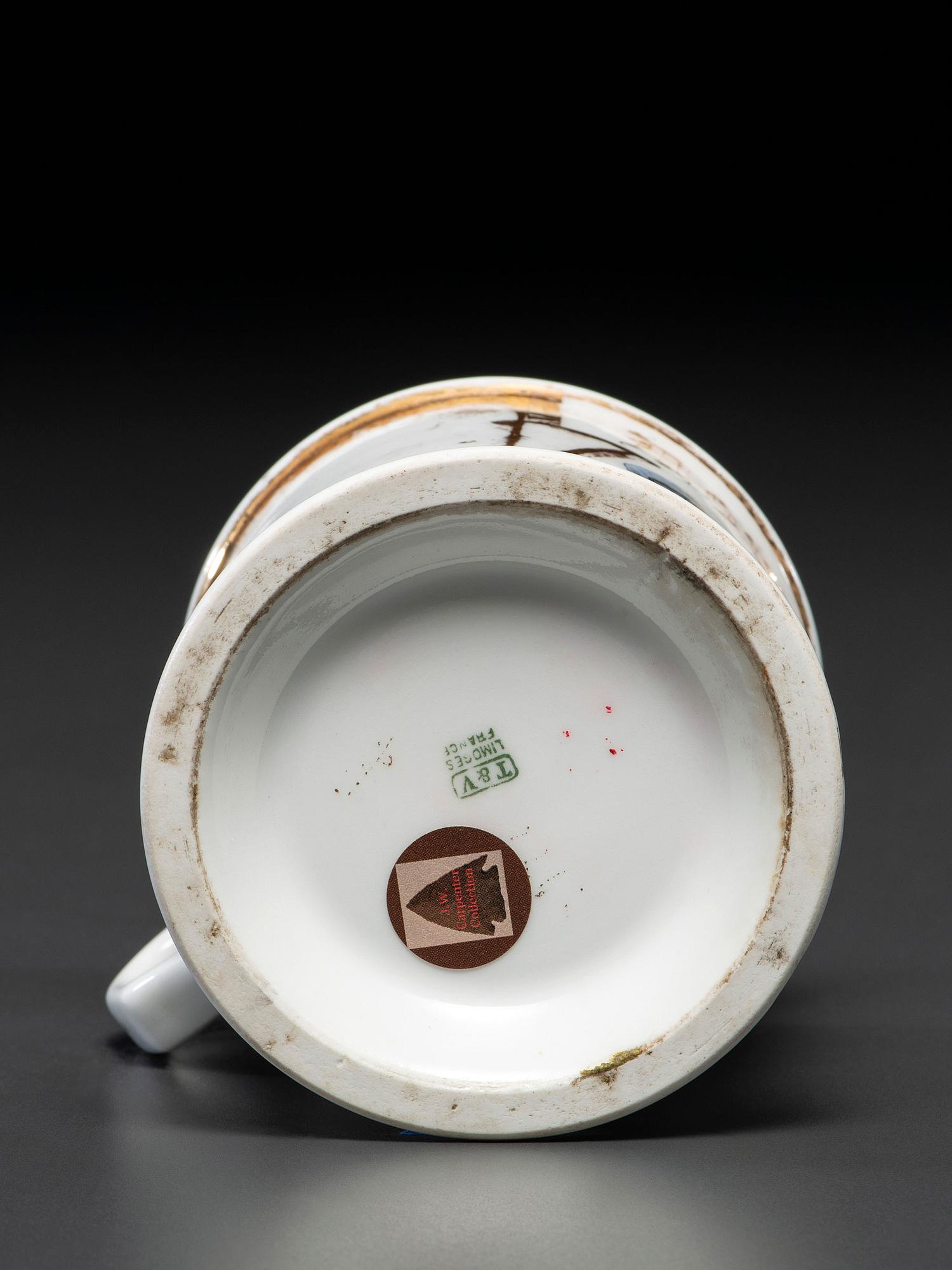 A Sprinter or Runner's Porcelain Shaving Mug