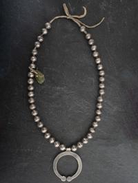 Ingot Silver and Turquoise Naja Necklace