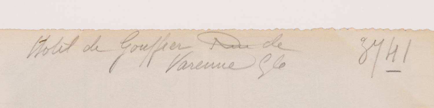 A group of three photographs ( Hôtel de la Comtess de Verrue, rue du Regard , 1899; Hôtel de Gouffier, rue de Varenne 56 , 1899-1900; Hôtel d'Argouges, rue Seguier 16 , 1900)
